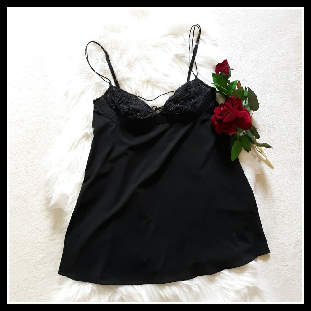 VS Very Sexy Black Matte Lace Nightie Negligee